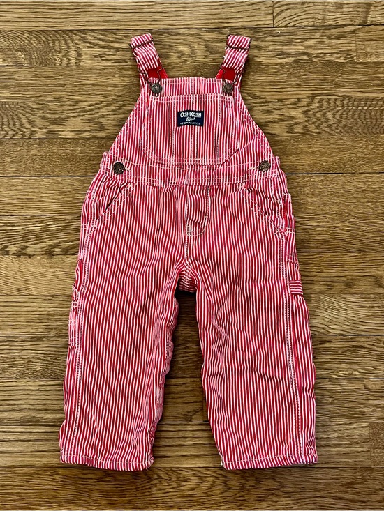 OshKosh B'gosh Other - Vintage Oshkosh Red Stripe Long Overalls Boys 18M